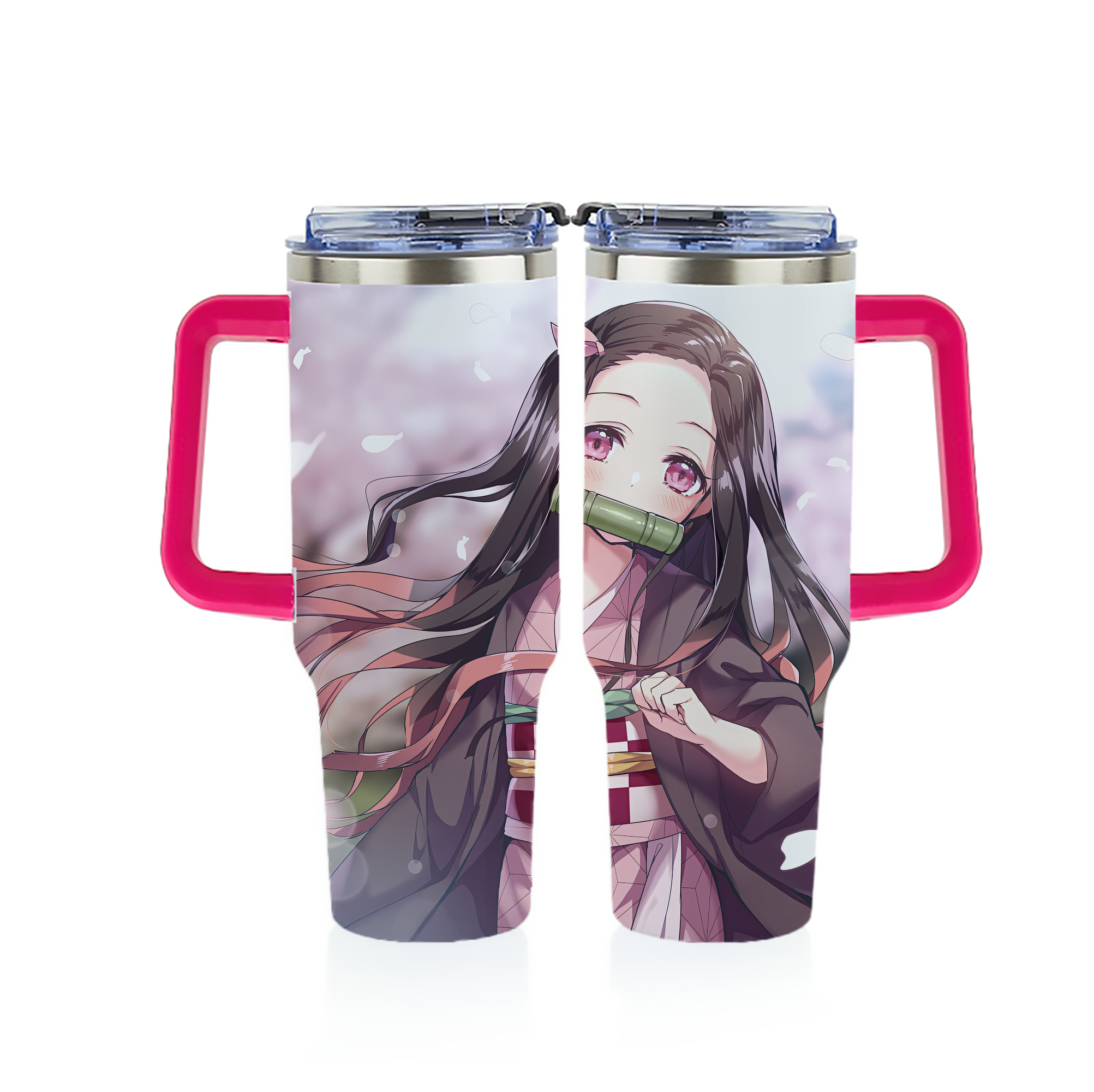 （画像用） 鬼滅の刃（きめつのやいば）竈門 禰󠄀豆子／かまど ねずこ Kamado Nezuko 1200ｍLフルプリント車用タンブラー